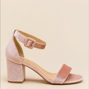 Chinese Laundry dusty pink block heeled sandal